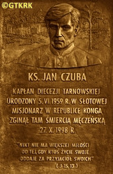 CZUBA Jan Wojciech - Tablica pamiątkowa, kościół pw. Wszystkich Świętych, Bobowa, źródło: glos24.pl, zasoby własne; KLIKNIJ by POWIĘKSZYĆ i WYŚWIETLIĆ INFO