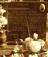 KĘDZIERSKI Martin - Tomb plaque, cemetery, Jarocin, source: mpn.rzeszow.uw.gov.pl, own collection; CLICK TO ZOOM AND DISPLAY INFO