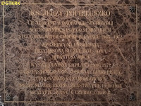 POPIEŁUSZKO Jerzy Aleksander - Tablica pamiątkowa, Seminarium Duchowne archidiecezji warszawskiej, ul. Krakowskie Przemieście, Warszawa, źródło: zasoby własne; KLIKNIJ by POWIĘKSZYĆ i WYŚWIETLIĆ INFO