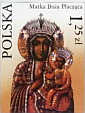 MATKA BOŻA PŁACZĄCA: archikatedra, Lublin, znaczek Poczty Polskiej, nr katalogowy 3990, data wprowadzenia do obiegu 14.08.2004; źródło: katalogznaczkow.net