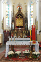 POCIESZYCIELKA STRAPIONYCH - ołtarz główny, sanktuarium Matki Bożej, kościół pw. Zwiastowania Najświętszej Maryi Pannie, Miedzna; źródło: www.sanktuarium-miedzna.pl