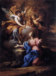 CHRYSTUS w OGRODZIE GETSEMANI: CONCA, Sebastiano (1680, Gaeta - 1764, Neapol), 1746, olejny na płótnie,64 x 47 cm, Pinacoteca, Watykan; źródło: www.wga.hu