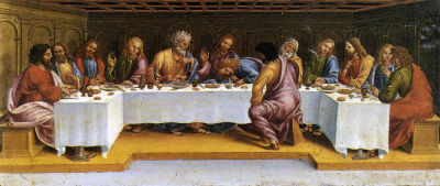 OSTATNIA WIECZERZA: SIGNORELLI, Luca (ok. 1450, Cortona - 1523, Cortona), 1502, deska, Museo Diocesano, Cortona; źródło: www.wga.hu