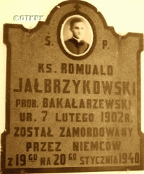 JAŁBRZYKOWSKI Romualdo John - Commemorative plague, parish church, Bakałarzewo, source: www.youtube.com, own collection; CLICK TO ZOOM AND DISPLAY INFO