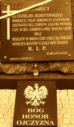 REJMENTOWSKI Stanisław - Tablica pamiątkowa, cmentarz parafialny, Borkowo, źródło: gminakolno.pl, zasoby własne; KLIKNIJ by POWIĘKSZYĆ i WYŚWIETLIĆ INFO