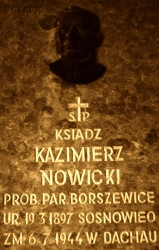 NOWICKI Casimir Alphonse - Commemorative plague, St Stanislaus the Bishop and St Nicholas parish church, Borszewice, source: panaszonik.blogspot.com, own collection; CLICK TO ZOOM AND DISPLAY INFO