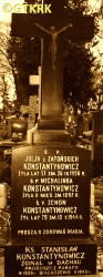 KONSTANTYNOWICZ Stanisław Piotr - Cenotaf, cmentarz parafialny przy ul. Płońskiej, Ciechanów; źródło: dzięki uprzejmości p. Janusza Konstantynowicza (korespondencja prywatna, 19.12.2018), zasoby własne; KLIKNIJ by POWIĘKSZYĆ i WYŚWIETLIĆ INFO