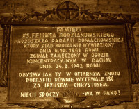 BODZIANOWSKI Feliks Wawrzyniec - Tablica pamiątkowa, Domachowo, źródło: www.wtg-gniazdo.org, zasoby własne; KLIKNIJ by POWIĘKSZYĆ i WYŚWIETLIĆ INFO