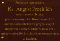 FROEHLICH Augustus - Commemorative plaque, St Paul church, Drawsko Pomorskie, source: pl.wikipedia.org, own collection; CLICK TO ZOOM AND DISPLAY INFO
