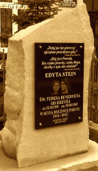 STEIN Edith Therese Hedwig (Sr Therese Benita of the Cross) - Monument, Elizabethan sisters' monastery, Duszniki Zdrój, source: www.wolnyportal.pl, own collection; CLICK TO ZOOM AND DISPLAY INFO