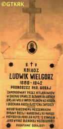 WIELGOSZ Ludwik - Tablica pamiątkowa, kościół pw. św. Bartłomieja Apostoła, Goraj, źródło: hist.flog.pl, zasoby własne; KLIKNIJ by POWIĘKSZYĆ i WYŚWIETLIĆ INFO