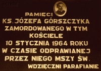 GÓRSZCZYK Józef (o. Józefa) - Tablica pamiątkowa, kościół pw. św. Piotra i św. Pawła, Jelenia Góra, źródło: www.tp-jg.ovh.org, zasoby własne; KLIKNIJ by POWIĘKSZYĆ i WYŚWIETLIĆ INFO