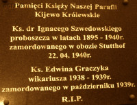 GRACZYK Edwin Józef - Tablica pamiątkowa, kościół pw. św. Wawrzyńca, Kijewo Królewskie, źródło: www.fluidi.pl, zasoby własne; KLIKNIJ by POWIĘKSZYĆ i WYŚWIETLIĆ INFO