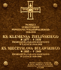 BUŁAWSKI Mieczyslav Vaclav - Commemorative plaque, St Anne parish church, Kosztowo, source: www.wyrzysk.pl, own collection; CLICK TO ZOOM AND DISPLAY INFO