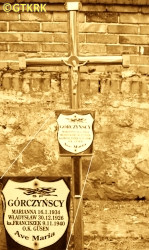 GÓRCZYŃSKI Francis Marian - Tomb (cenotaph?), cemetery by St John the Baptist parish church, Krerowo, source: www.sredzkiearchiwalia.pl, own collection; CLICK TO ZOOM AND DISPLAY INFO