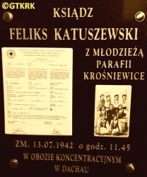 KATUSZEWSKI Felix - Commemorative plaque, parish church, Krośniewice, source: www.ekrosniewice.pl, own collection; CLICK TO ZOOM AND DISPLAY INFO
