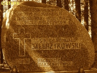 JAŁBRZYKOWSKI Romualdo John - Commemorative stone, execution site, forrest by Krzywe village, source: www.wigry.win.pl, own collection; CLICK TO ZOOM AND DISPLAY INFO