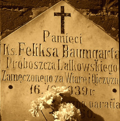 BAUMGART Feliks - Tablica pamiątkowa, kościół parafialny, Lalkowy, źródło: www.kociewie.kgb.pl, zasoby własne; KLIKNIJ by POWIĘKSZYĆ i WYŚWIETLIĆ INFO
