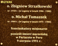 STRZAŁKOWSKI Zbigniew Adam - Commemorative plaque, St John church, Legnica, source: pl.m.wikipedia.org, own collection; CLICK TO ZOOM AND DISPLAY INFO