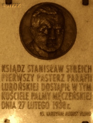 STREICH Stanisław Kostka - Tablica pamiątkowa, kościół pw. św. Jana Bosko, Luboń, źródło: www.ksiadz-streich.org, zasoby własne; KLIKNIJ by POWIĘKSZYĆ i WYŚWIETLIĆ INFO