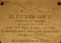 GRAETZ Czesław Jan Michał - Tablica pamiątkowa, kościół parafialny, Ludomy, źródło: www.wtg-gniazdo.org, zasoby własne; KLIKNIJ by POWIĘKSZYĆ i WYŚWIETLIĆ INFO