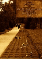 MASŁOŃ Vladislav - Commemorative plaque, Polish War Cemetery, Miednoye, source: www.moremaiorum.pl, own collection; CLICK TO ZOOM AND DISPLAY INFO