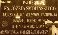 SMOLIŃSKI Józef Tomisław Henryk - Tablica pamiątkowa, kościół parafialny pw. Przemienienia Pańskiego, Morzewo, źródło: mojekaczory.pl, zasoby własne; KLIKNIJ by POWIĘKSZYĆ i WYŚWIETLIĆ INFO