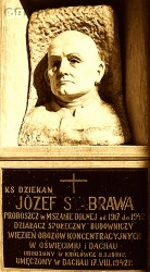 STABRAWA Joseph - Bust and commemorative plaque, artist: Stanislaus Ciężadlik, parish church, Mszana Dolna, source: mszana.esy.es, own collection; CLICK TO ZOOM AND DISPLAY INFO
