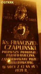 CZAPLIŃSKI Franciszek Władysław - Tablica pamiątkowa, kościół parafialny, Osieczna, źródło: www.facebook.com, zasoby własne; KLIKNIJ by POWIĘKSZYĆ i WYŚWIETLIĆ INFO