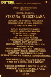 NIEDZIELAK Steven - Commemorative plaque, St Adalbert parish church, Płock, source: www.wojciech-plock.pl, own collection; CLICK TO ZOOM AND DISPLAY INFO