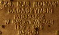 DADACZYŃSKI Roman Józef - Pamiątkowa tabliczka, pomnik Państwa Podziemnego, Poznań, źródło: zasoby własne; KLIKNIJ by POWIĘKSZYĆ i WYŚWIETLIĆ INFO