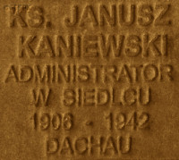 KANIEWSKI Janusz Tadeusz - Pamiątkowa tabliczka, pomnik Państwa Podziemnego, Poznań, źródło: zasoby własne; KLIKNIJ by POWIĘKSZYĆ i WYŚWIETLIĆ INFO