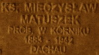 MATUSZEK Mieczysław Bolesław - Pamiątkowa tabliczka, pomnik Państwa Podziemnego, Poznań, źródło: zasoby własne; KLIKNIJ by POWIĘKSZYĆ i WYŚWIETLIĆ INFO
