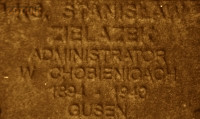 ZIELAZEK Stanislav Vladislav - Commemorative plaque, Underground Resistance State monument, Poznań, source: own collection; CLICK TO ZOOM AND DISPLAY INFO