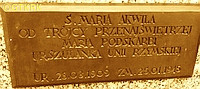 PODSKARBI Maria (s. Maria Akwila od Świętej Trójcy) - Tablica nagrobna, cmentarz parafialny, Poznań-Pokrzywno, źródło: billiongraves.com, zasoby własne; KLIKNIJ by POWIĘKSZYĆ i WYŚWIETLIĆ INFO