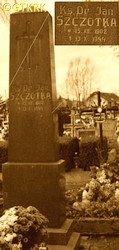SZCZOTKA John - Tomb plaque / cenotaph?, parish cemetery, Rychwałd, source: mogily.pl, own collection; CLICK TO ZOOM AND DISPLAY INFO