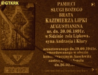 LIPKA Wojciech Stanisław (br. Kazimierz) - Tablica pamiątkowa, kościół pw. św. Mikołaja, Sidzina, źródło: diecezja.pl, zasoby własne; KLIKNIJ by POWIĘKSZYĆ i WYŚWIETLIĆ INFO