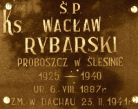 RYBARSKI Wacław Jan - Tablica pamiątkowa, kościół parafialny, Ślesin, źródło: www.wtg-gniazdo.org, zasoby własne; KLIKNIJ by POWIĘKSZYĆ i WYŚWIETLIĆ INFO