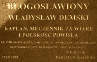 DEMSKI Vladislav - Commemorative plaque, church, Straszewo, source: kwidzynopedia.pl, own collection; CLICK TO ZOOM AND DISPLAY INFO