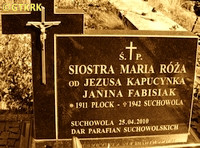 FABISIAK Janina (s. Róża od Jezusa) - Nagrobek, cmentarz parafialny, Suchowola, źródło: mogily.pl, zasoby własne; KLIKNIJ by POWIĘKSZYĆ i WYŚWIETLIĆ INFO