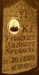 ŚREDNICKI Kazimierz - Tablica nagrobna, cmentarz parafialny, Sylwanowce/Sieliwanowce, źródło: radzima.org, zasoby własne; KLIKNIJ by POWIĘKSZYĆ i WYŚWIETLIĆ INFO