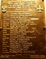 WALOCHA Anthony - Commemorative plaque, military field cathedral, Warsaw, source: own collection; CLICK TO ZOOM AND DISPLAY INFO
