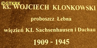 KŁONKOWSKI Adalbert Nicodemus - Tombstone, cenotaph, New cemetery, Wejherowo, source: mogily.pl, own collection; CLICK TO ZOOM AND DISPLAY INFO