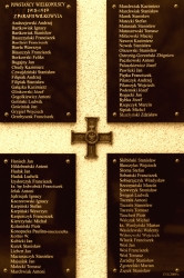 WARDYŃSKI Marian - Commemorative plaque, cemetery chapel, Wilkowyja, source: www.wilkowyja.cba.pl, own collection; CLICK TO ZOOM AND DISPLAY INFO