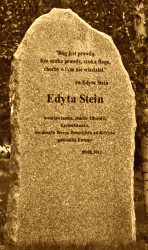 STEIN Edith Therese Hedwig (Sr Therese Benita of the Cross) - Monument, Edith Stein park, Wrocław, source: wroclawskieklimaty.bloog.pl, own collection; CLICK TO ZOOM AND DISPLAY INFO