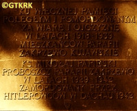 PAPIESKI Edmund - Commemorative plaque, St Joseph parish church, Zakrzewo, source: www.polskaniezwykla.pl, own collection; CLICK TO ZOOM AND DISPLAY INFO