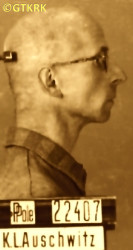 LIPKA Wojciech Stanisław (br. Kazimierz) - ok. 04.11.1941, KL Auschwitz, zdjęcie obozowe; źródło: Archiwum Państwowego Muzeum Auschwitz-Birkenau w Oświęcimiu (www.augustianie.pl), zasoby własne; KLIKNIJ by POWIĘKSZYĆ i WYŚWIETLIĆ INFO