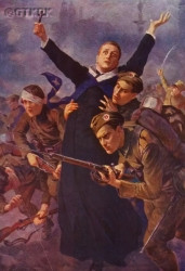 SKORUPKA Ignatius John - „1920 Warsaw Battle – Death of Father Skorupka”, 1930, oil, Stanislaus Zawadzki, Leo Wyczółkowski Regional Museum in Bydgoszcz, source: blogmedia24.pl, own collection; CLICK TO ZOOM AND DISPLAY INFO