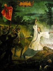 SKORUPKA Ignatius John - „Miracle on Vistula river”, fresco, middle part, Jan Henryk Rozen, papal chapel, Castel Gandolfo, source: www.polishclub.org, own collection; CLICK TO ZOOM AND DISPLAY INFO