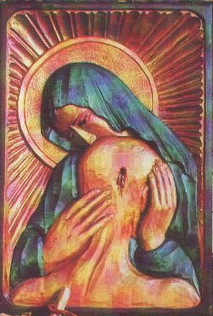 MATKA BOŻA KATYŃSKA: kopia oryginału STASZEWSKIEJ Danuty (1920-1995) z 1968 (1972) autorstwa BIAŁOSTA Stanisława; źródło: naszglos.civitaschristiana.pl